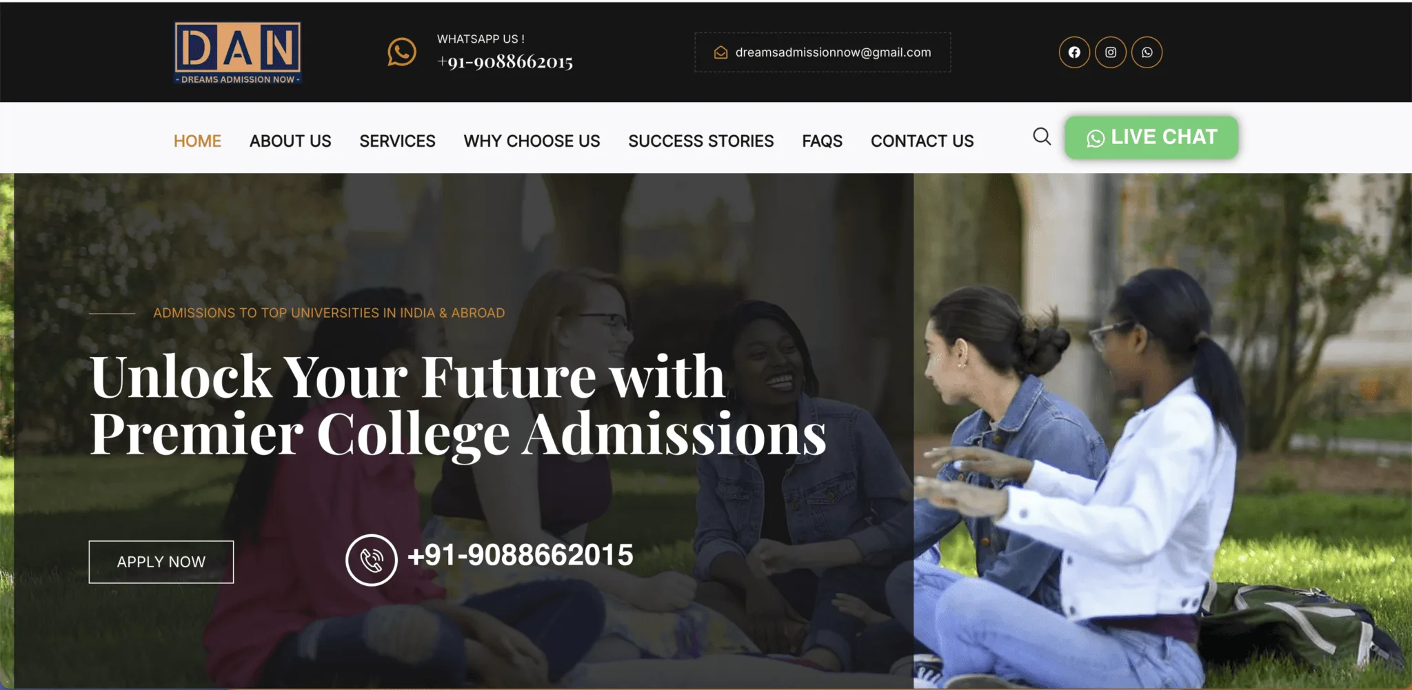 Dreams Admission Now