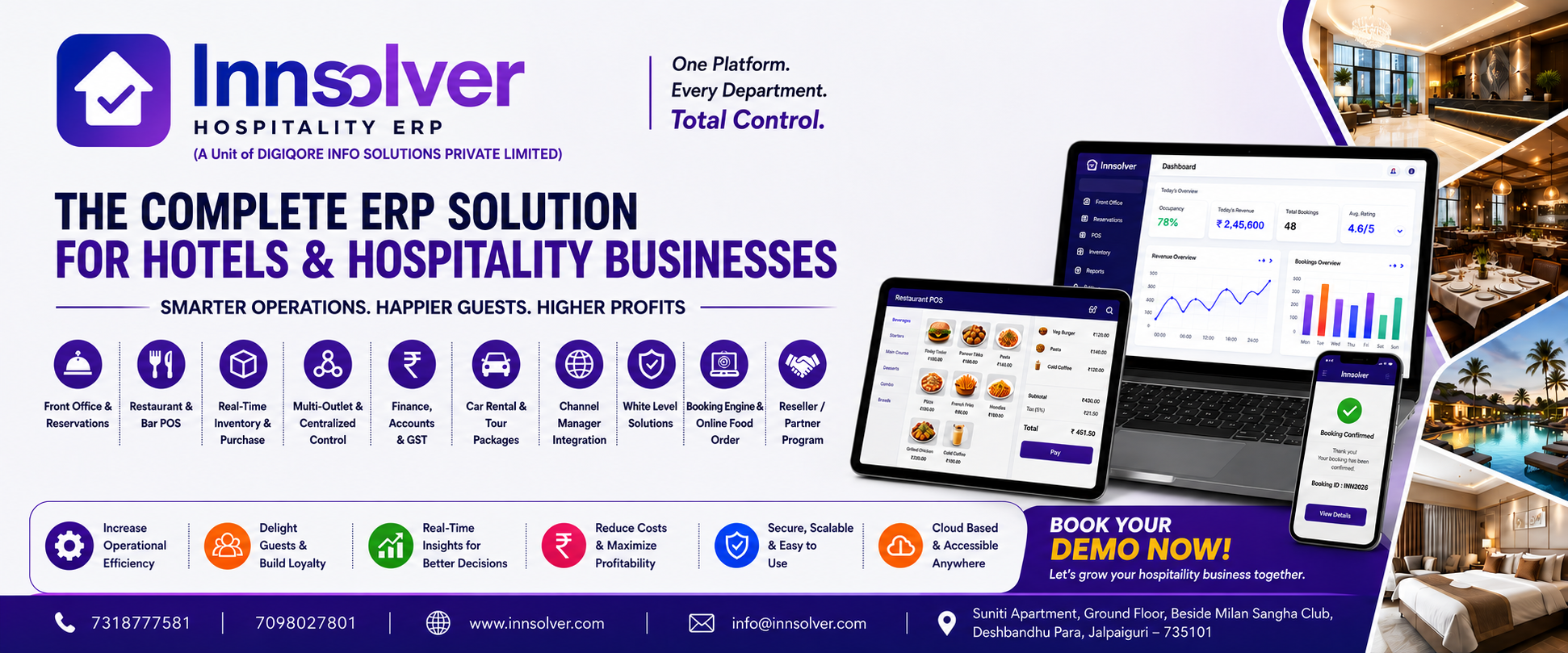 InnSolver Hospitality ERP — Book Your Demo